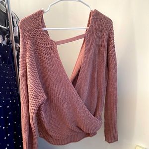 Plunging V Neck Long-sleeve